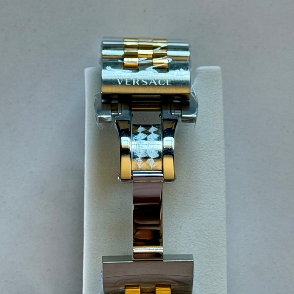 Versace Hellenyium Two Tone Green Dial Watch - Picture 8 of 14